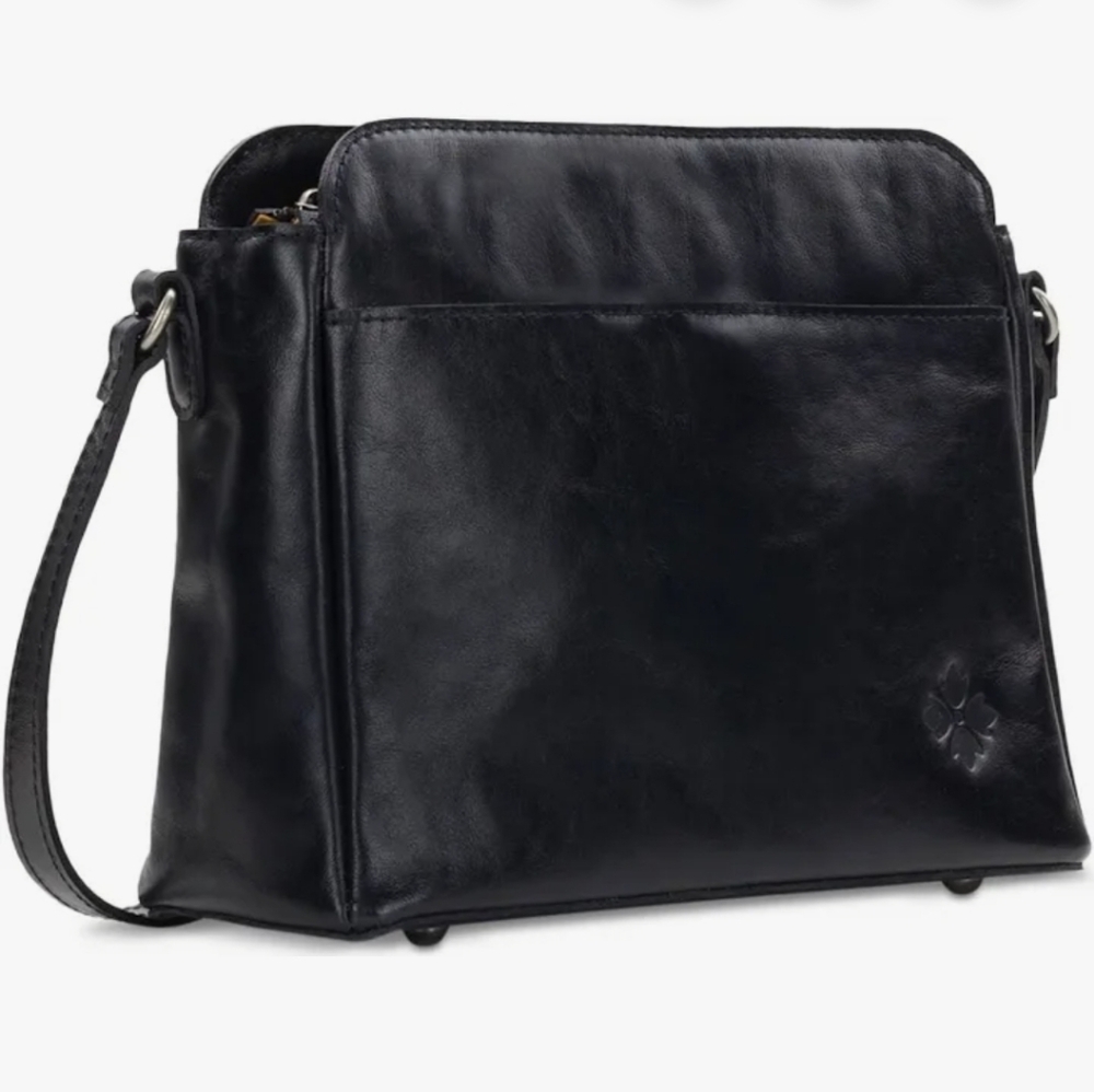 Patricia Nash Black Leather Classic Boxy Women's Bag PRISTINE Mint